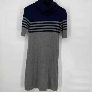 Banana Republic Dress size M Cashmere‎ Wool Gray Pullover Long Short Sleeve